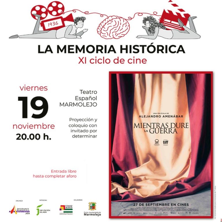 Marmolejo acoge la proyección de una de las películas programadas en el XI Ciclo de cine provincial “La memoria histórica”