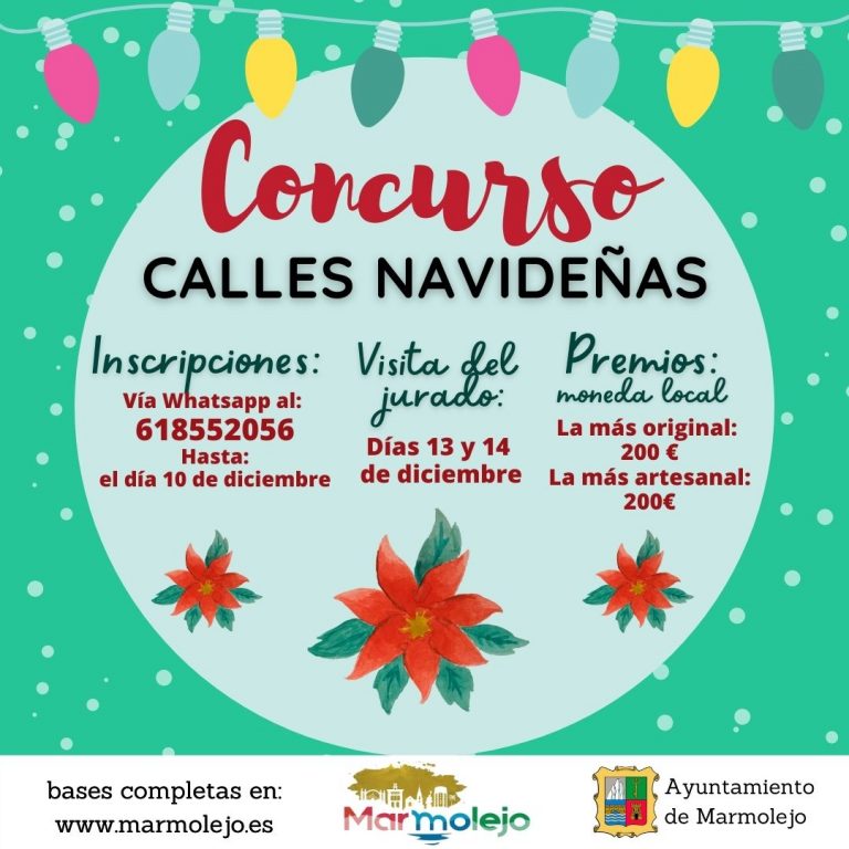 El Ayuntamiento de Marmolejo abre el plazo de inscripción para los concursos de Navidad