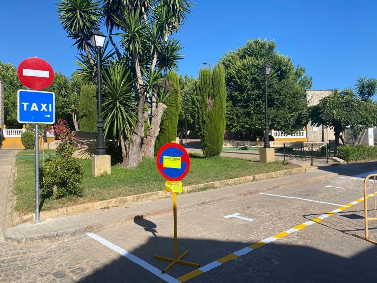 Nueva ubicación de la parada de taxis de Marmolejo
