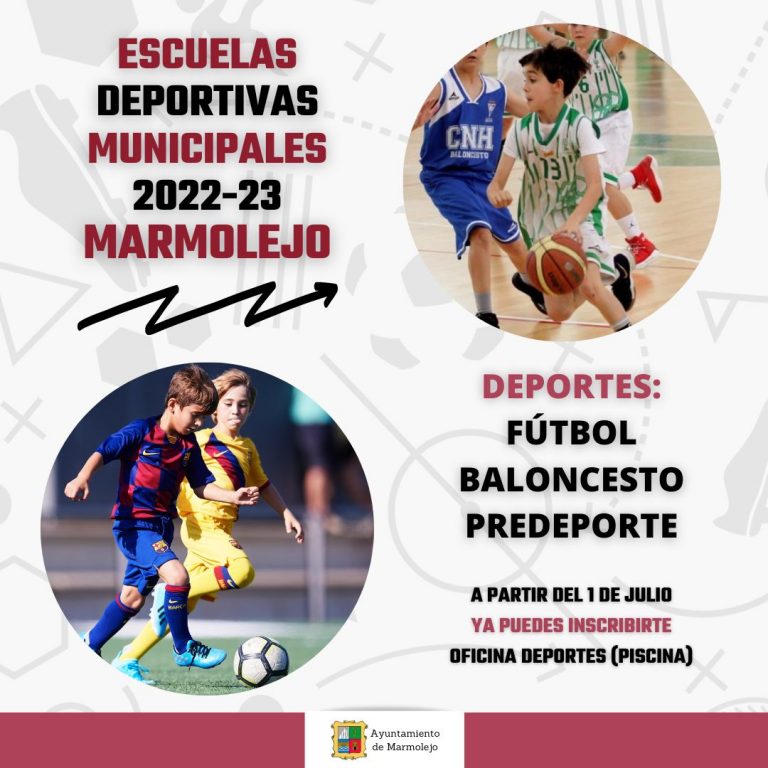 Abierto el plazo de inscripción para participar en el curso 2022/23 en las Escuelas Deportivas Municipales