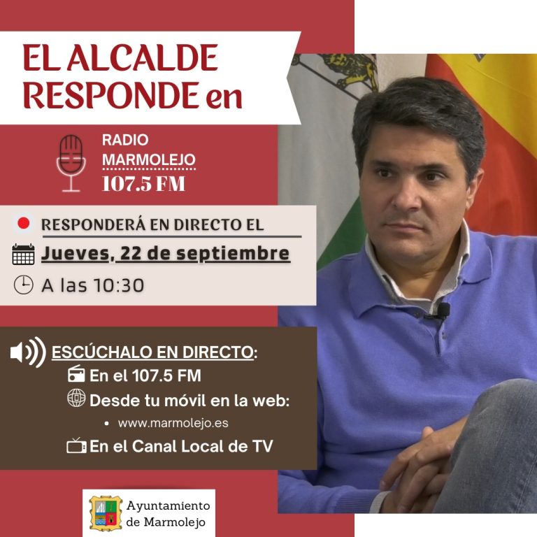 El Alcalde responde regresa de nuevo a la Radio Municipal de Marmolejo