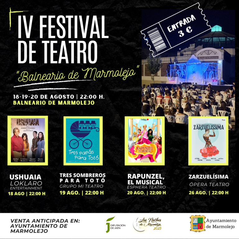 Todo preparado para el IV Festival de Teatro ‘Balneario de Marmolejo’