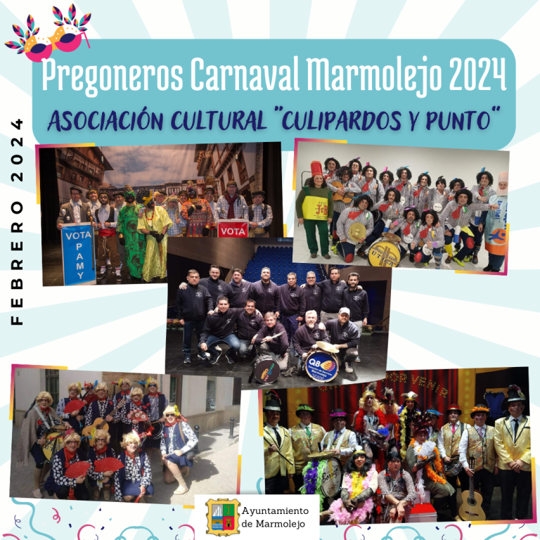 La Asociación Cultural Carnavalera “Marmolejeños y punto”, elegida pregonera de las fiestas de Carnaval de Marmolejo 2024