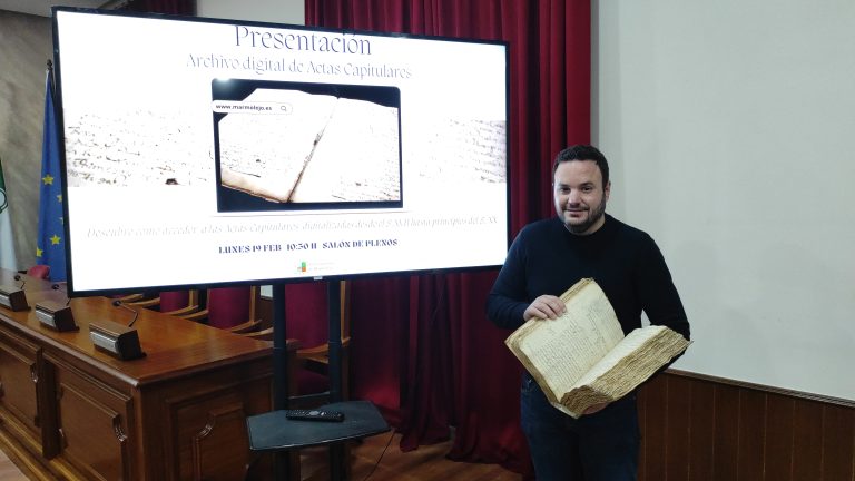 Marmolejo digitaliza las actas capitulares municipales y las pone a disposición de toda la ciudadanía a través de su página web