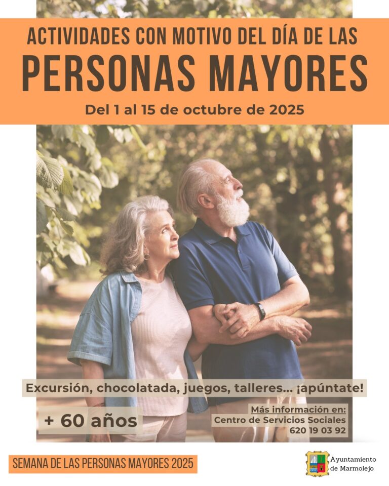 Marmolejo celebra el Día de las Personas Mayores con una completa programación de actividades