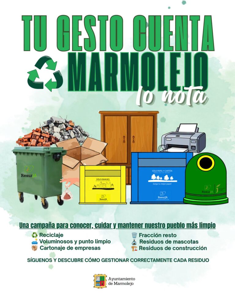 Marmolejo impulsa una campaña de concienciación sobre la correcta gestión de los residuos